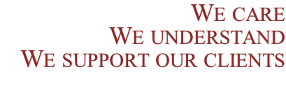 We care We understand   We support our clients